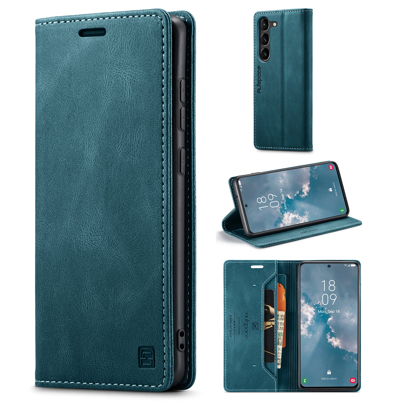 AUTSPACE A01 Series for Samsung Galaxy S23 RFID Blocking Cell Phone Case Stand Wallet Retro Texture Shockproof PU Leather Matte Phone Cover AUTSPACE A01 Series for Samsung Galaxy S23 RFID Blocking Cell Phone Case Stand Wallet Retro Texture Shockproof PU Leather Matte Phone Cover